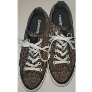 Converse Chuck Taylor All Star Low-top Sneakers Leopard Print Zpper Detail Sz 9
